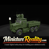MTVR 6x6 Cargo Truck miniature, three-quarter view — thumbnail 3