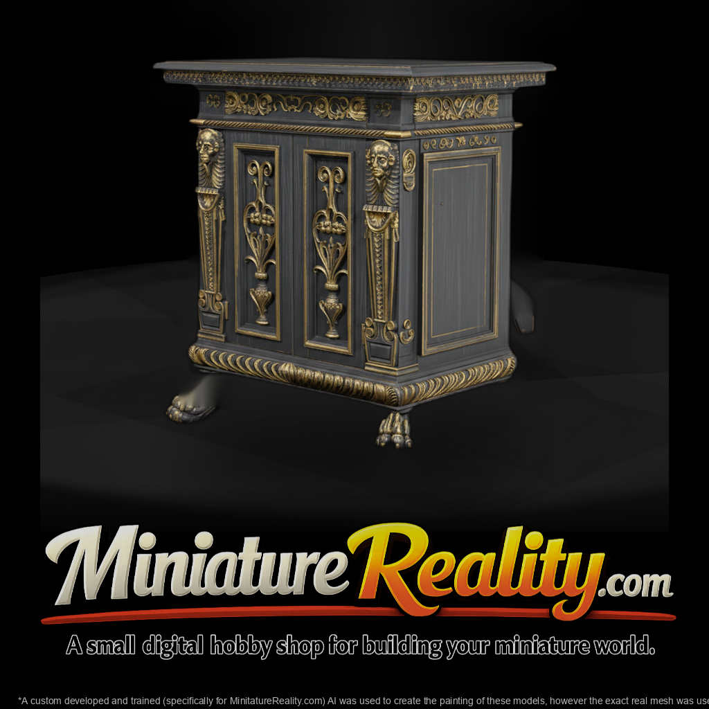 Neoclassical Carved Side Cabinet