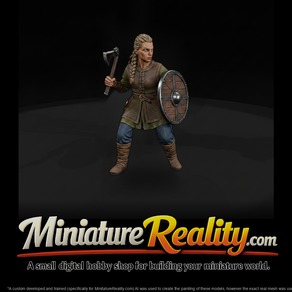Hist 0210 Viking Shieldmaiden Miniature Figure