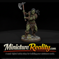 Half-Orc Barbarian with Battle Axe — thumbnail 1