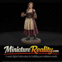 Tavern Serving Maid with Ale Tankards — thumbnail 1