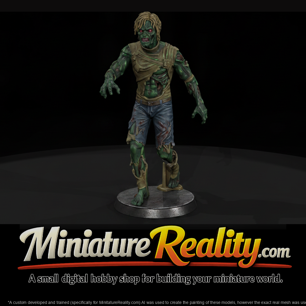 Freshly Turned Zombie in Torn Shirt