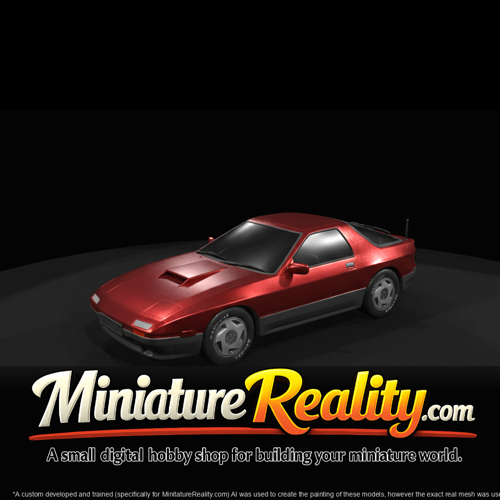 1985 Mazda RX-7 Coupe miniature, three-quarter view