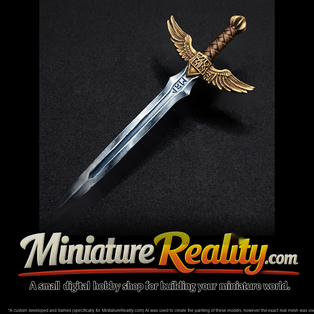 stylized-winged-holy-sword-miniature-prop-409264