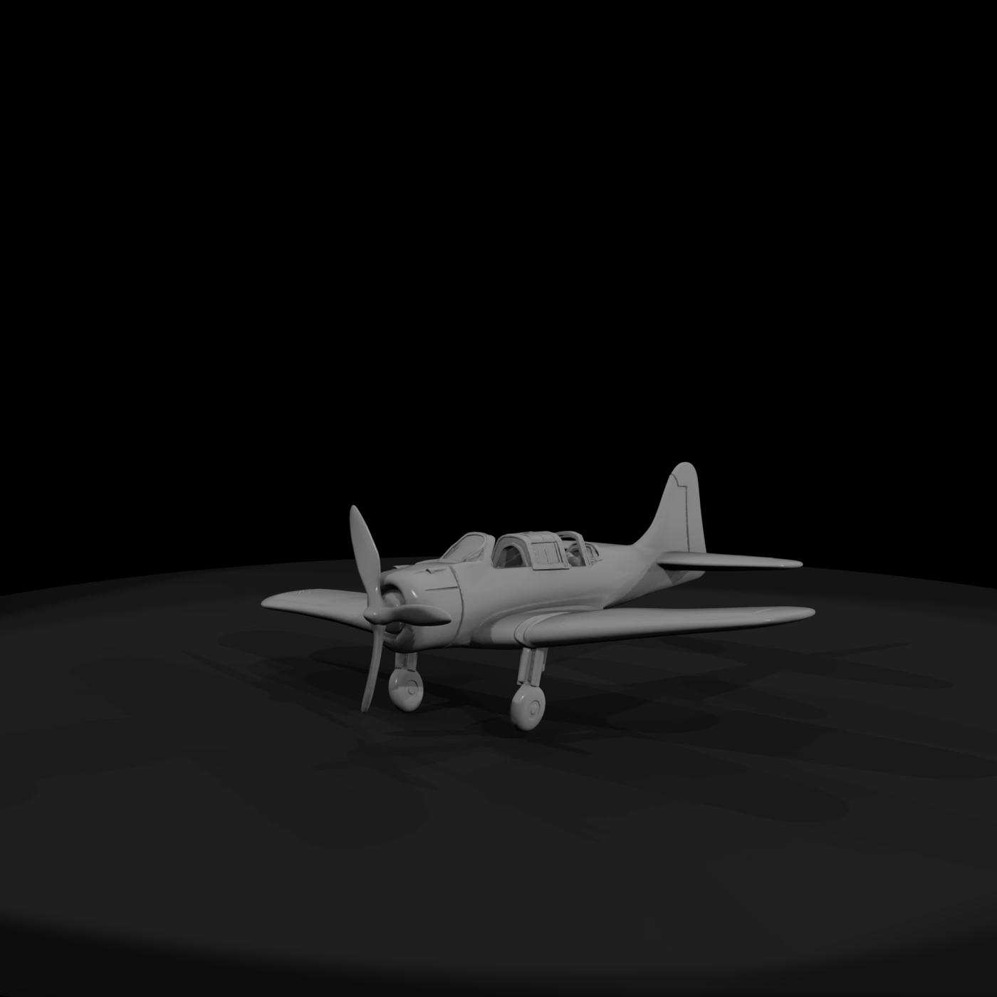 WWII Propeller Fighter Plane