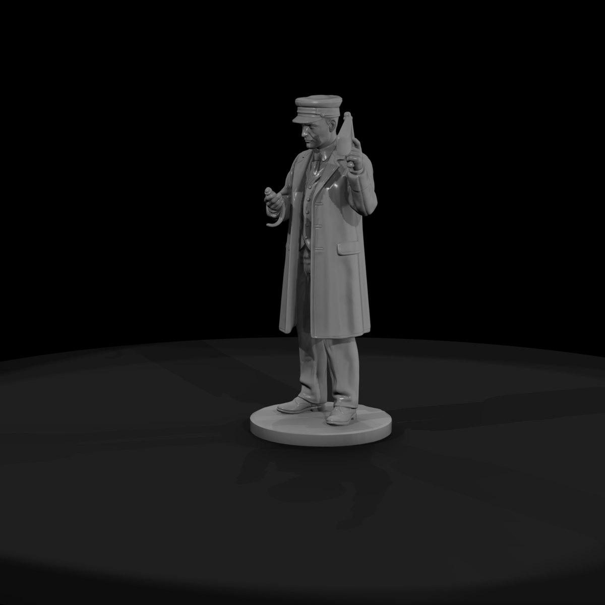 1900s Railroad Conductor with Lantern