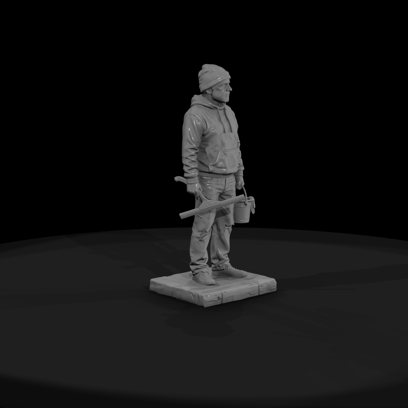 Street Corner Squeegee Man