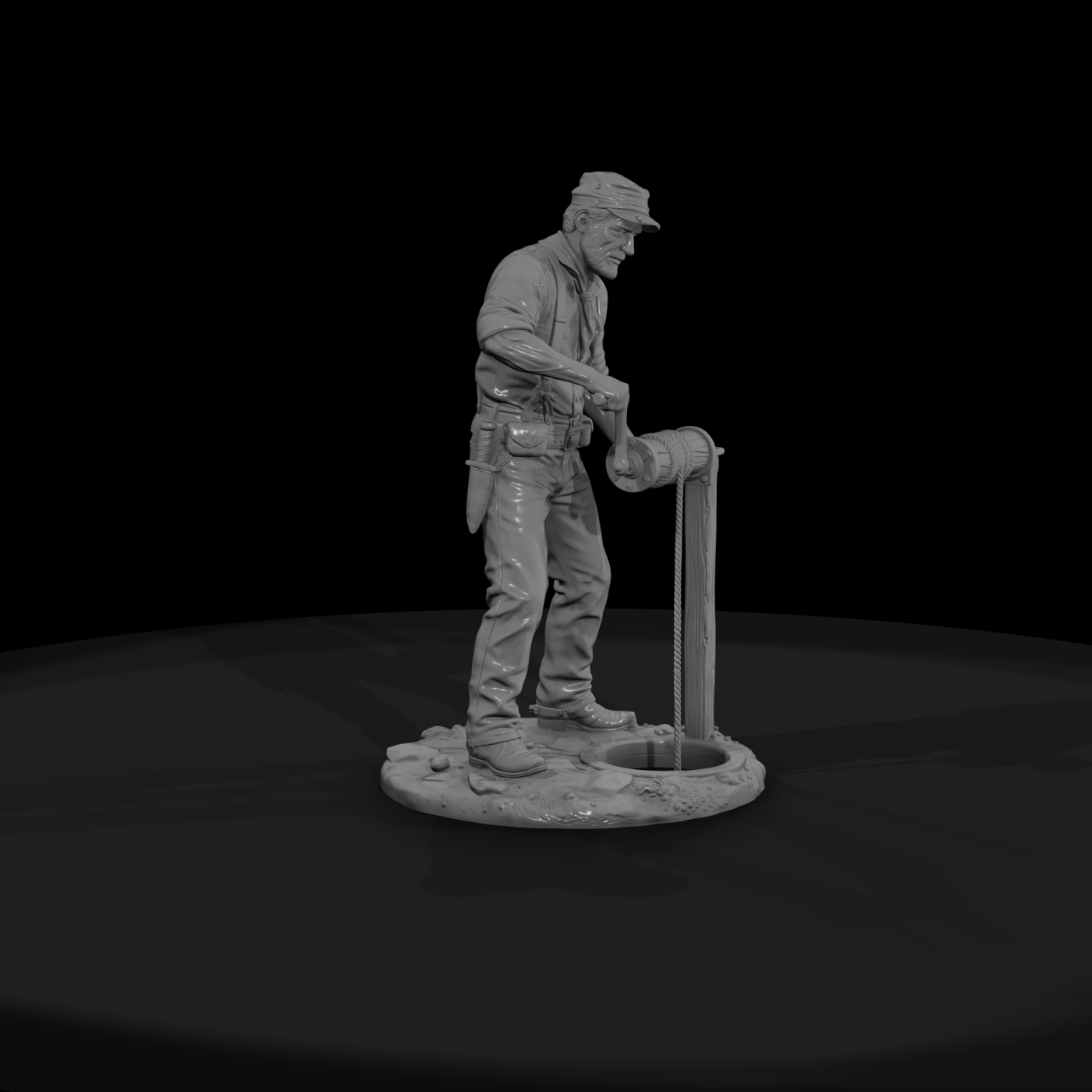 Old West Windlass Operator