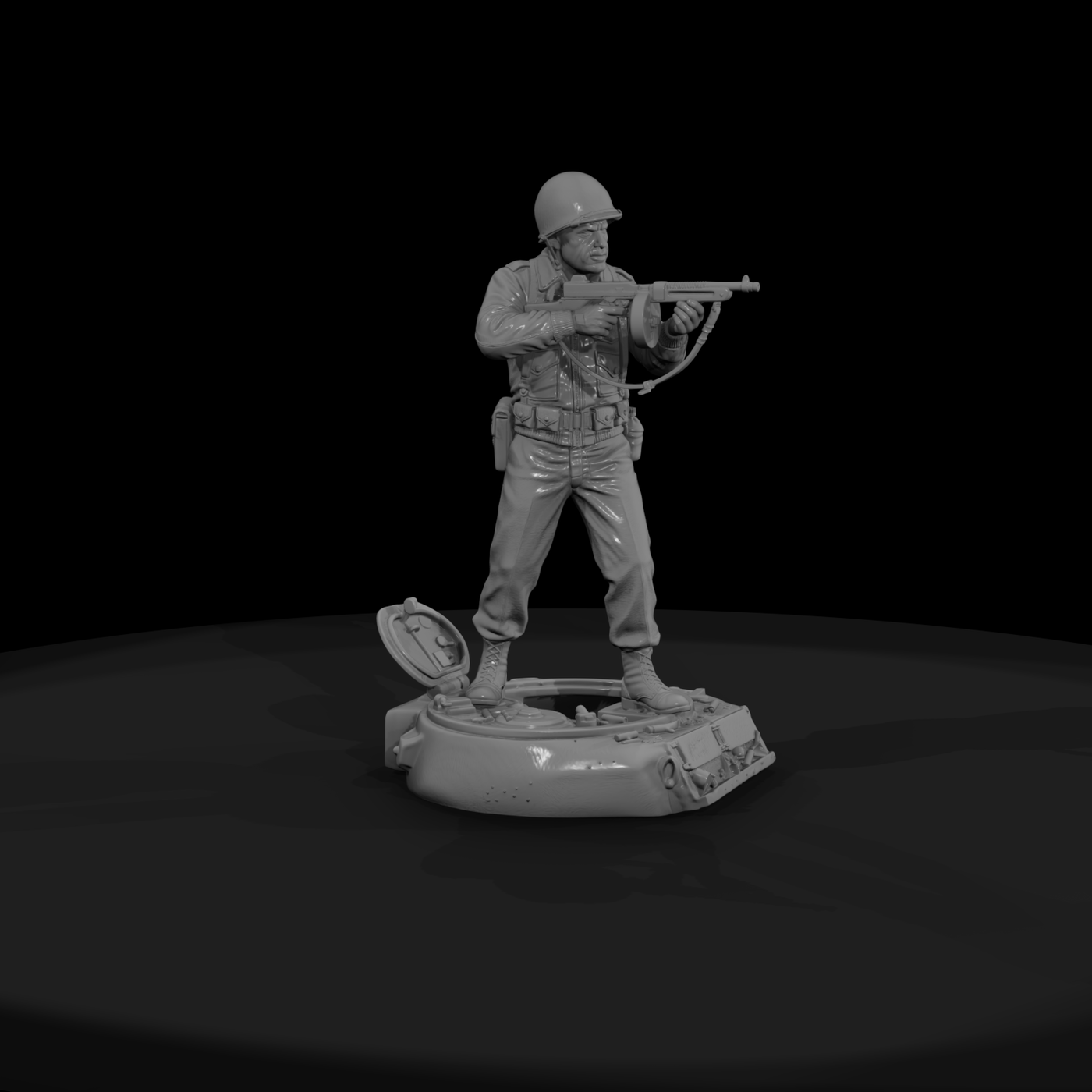 Ww2H 043 United States 761St Tank Bn Commander