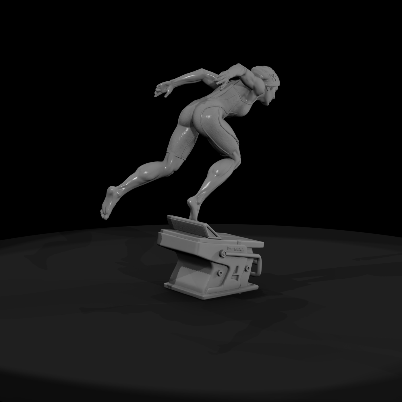 Poparc 0307 Swimmer Starting Block Alternate Pose