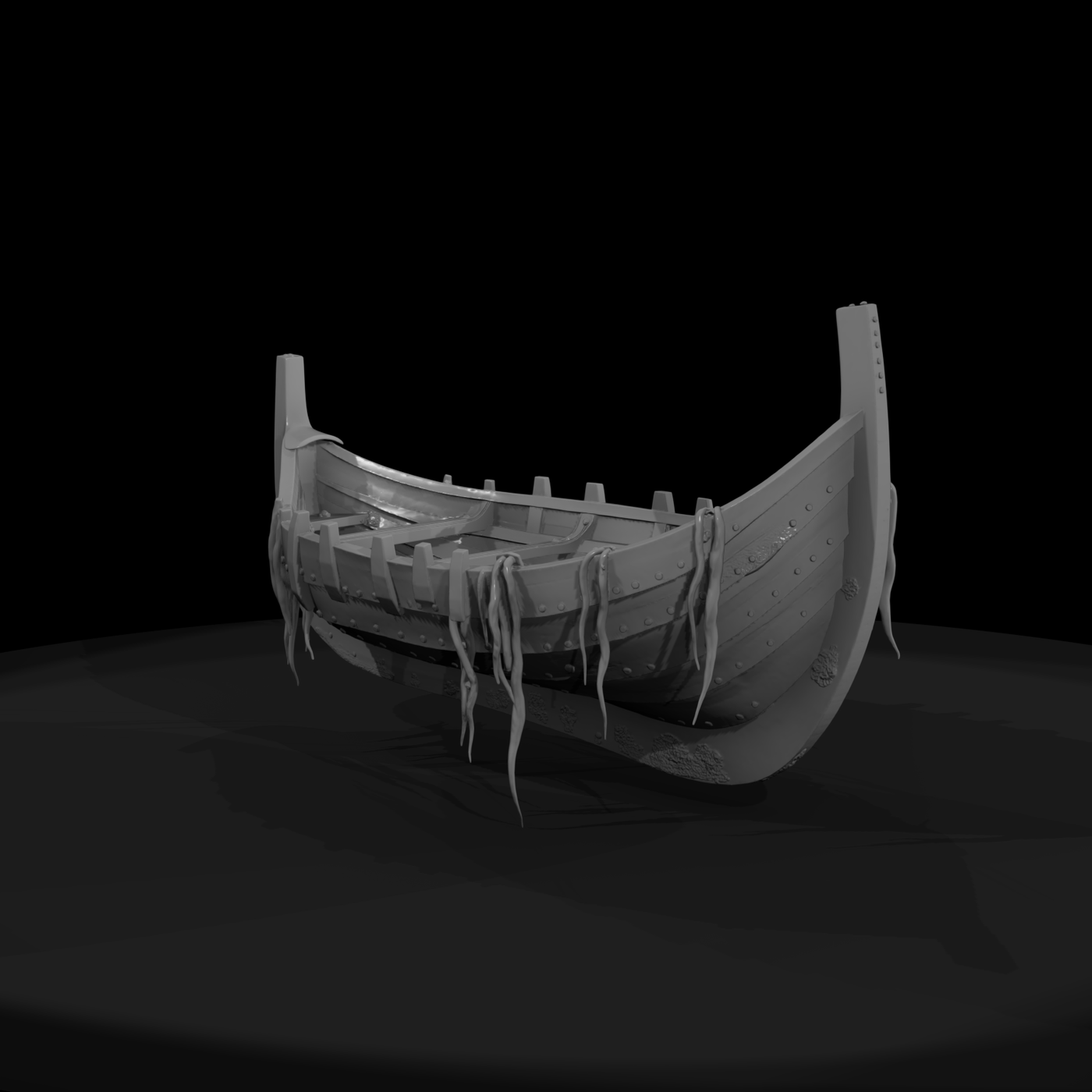 Weathered Viking Longship