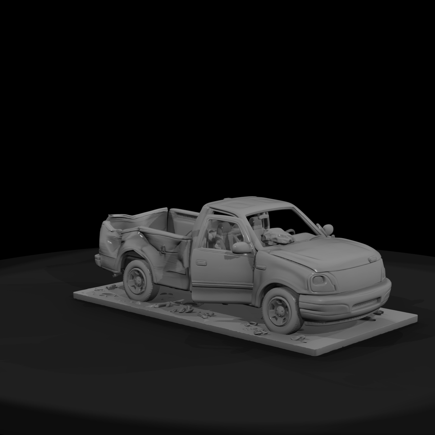 Rear-Ended Pickup Truck Wreck
