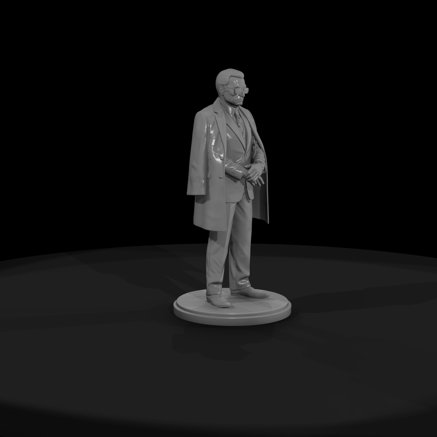 Yakuza Boss in Pinstripe Suit