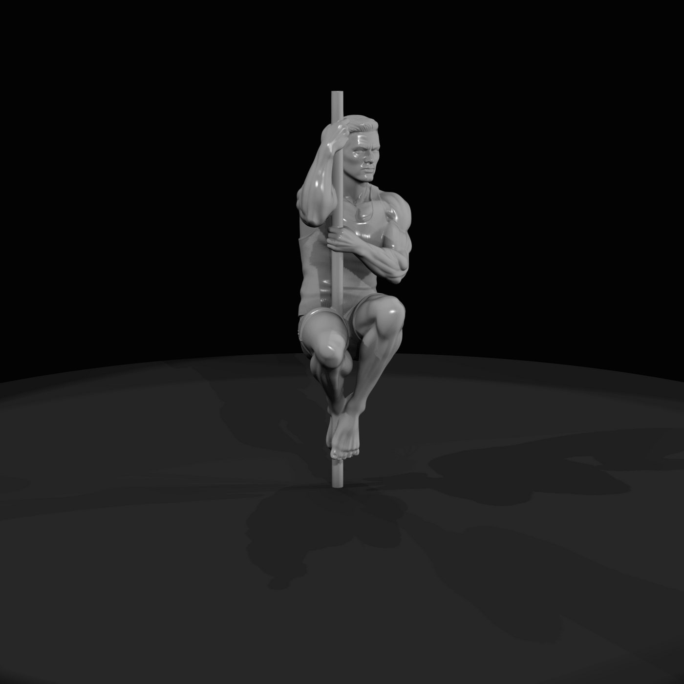Pole Fitness Athlete Side Climb