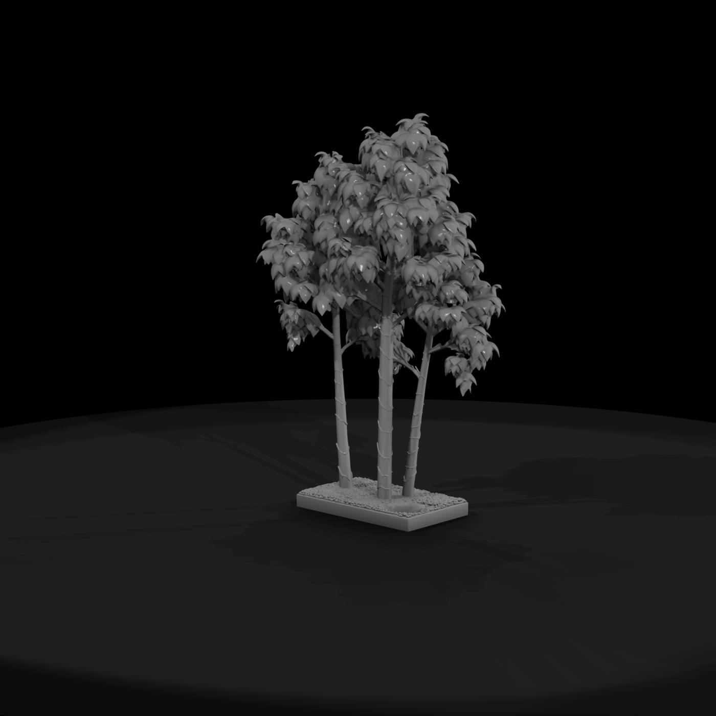 Stylized Multi-Trunk Birch Tree