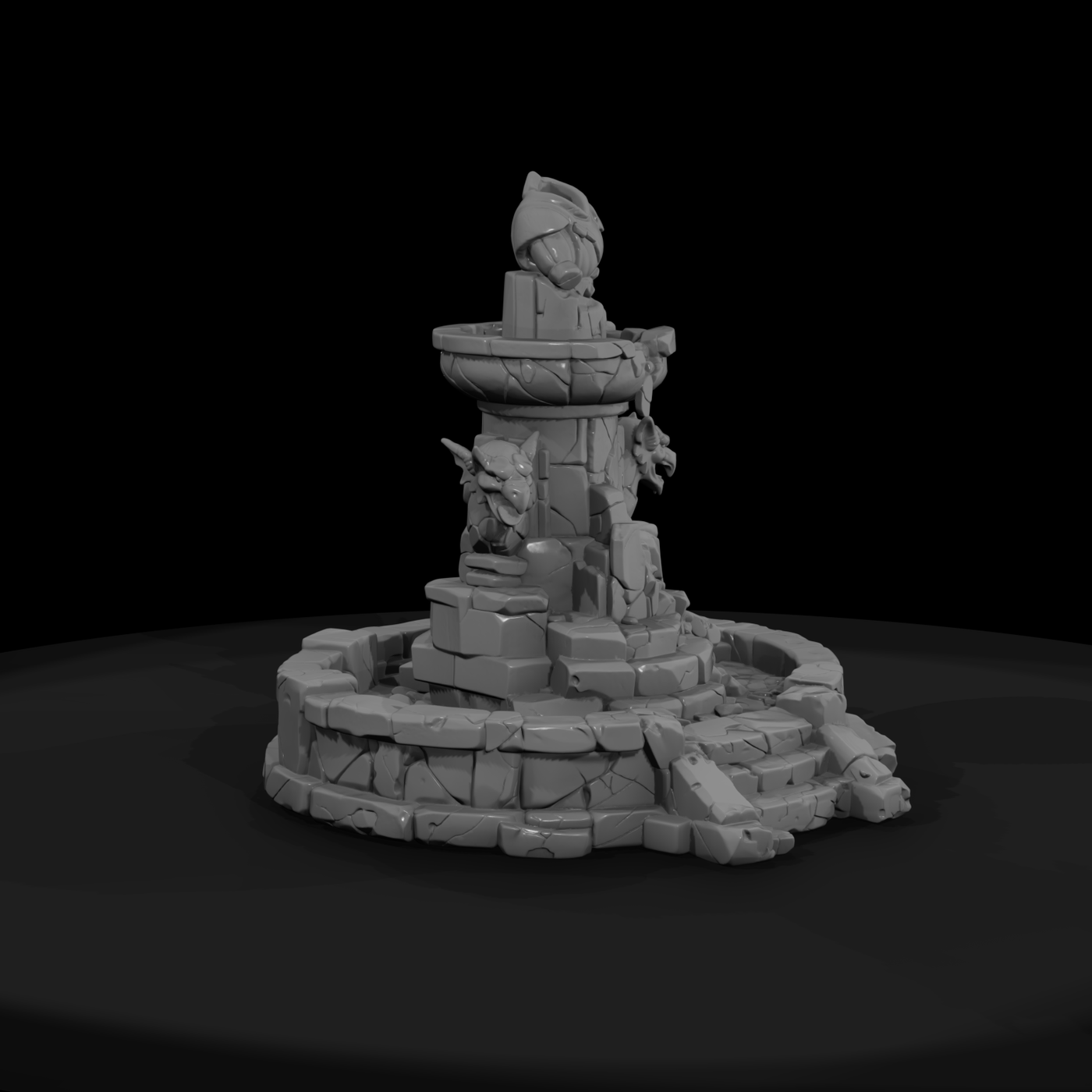 Ruined Gargoyle Fountain
