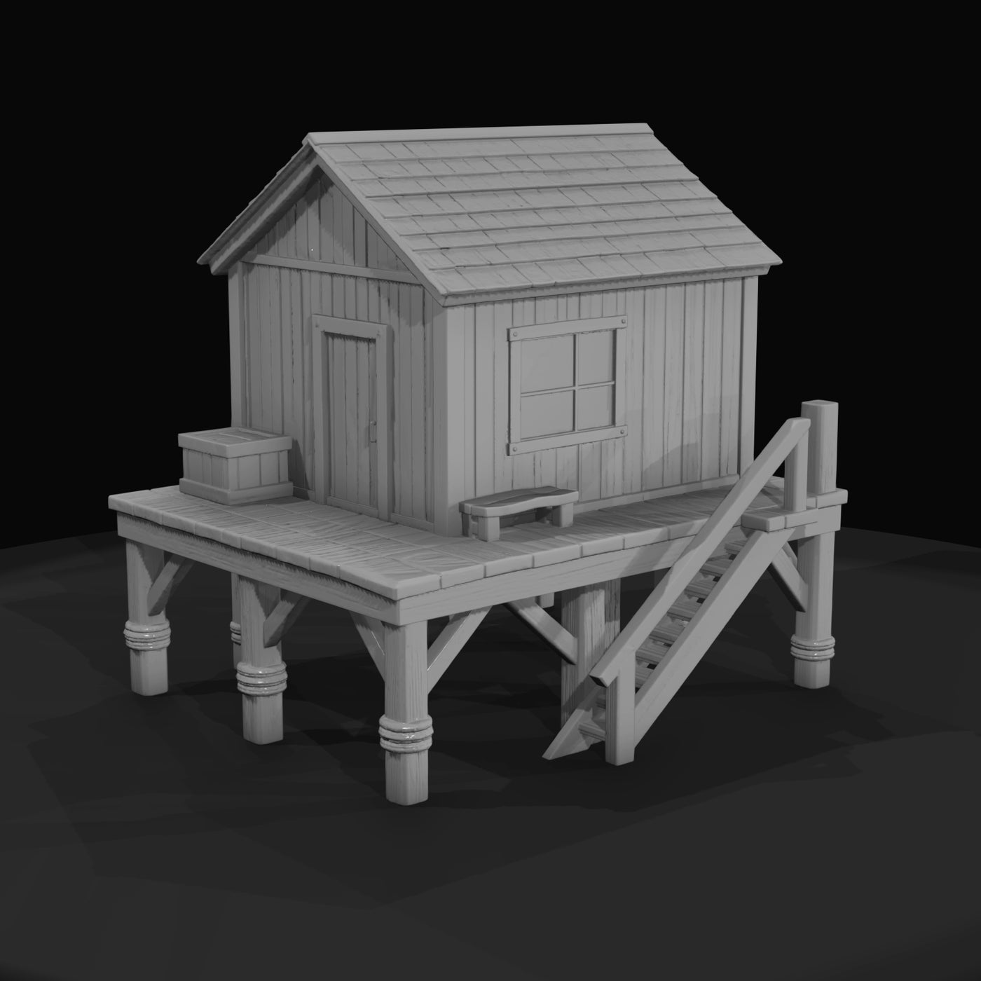 dockside-wooden-pier-shack-model
