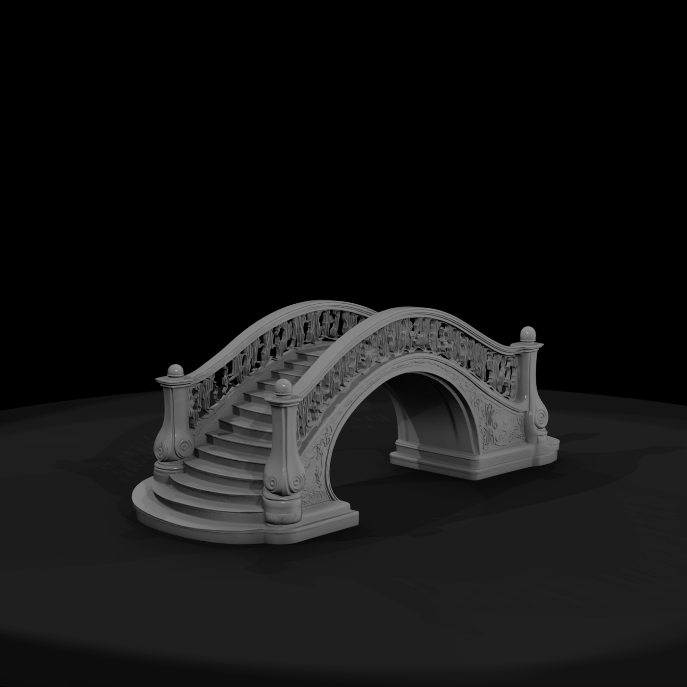 Rococo Arched Bridge Staircase