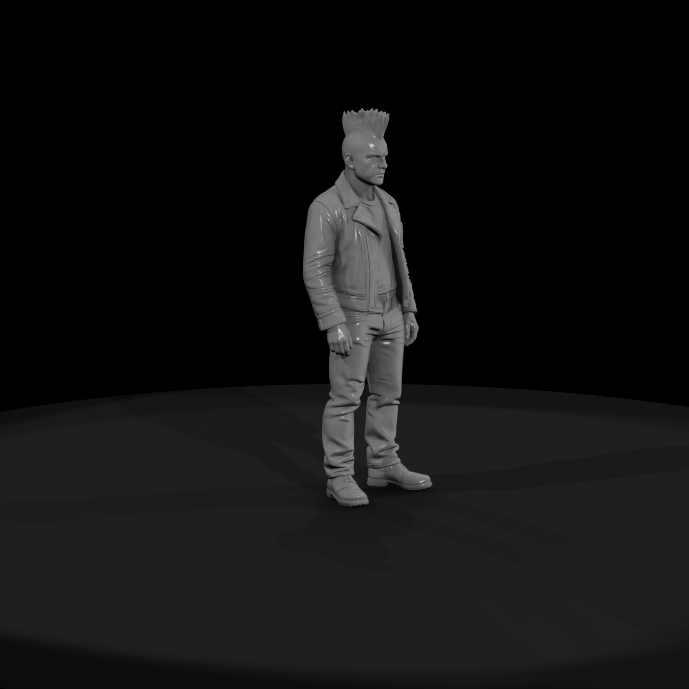 Punk with Mohawk and Leather Jacket