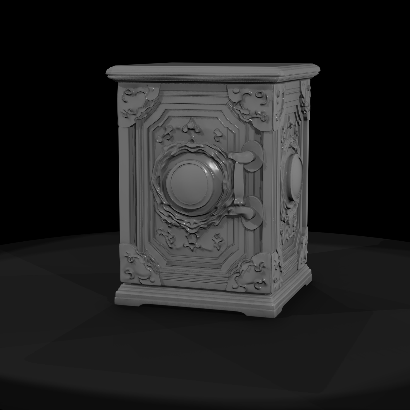 Ornate Victorian Carved Safe — Strongbox