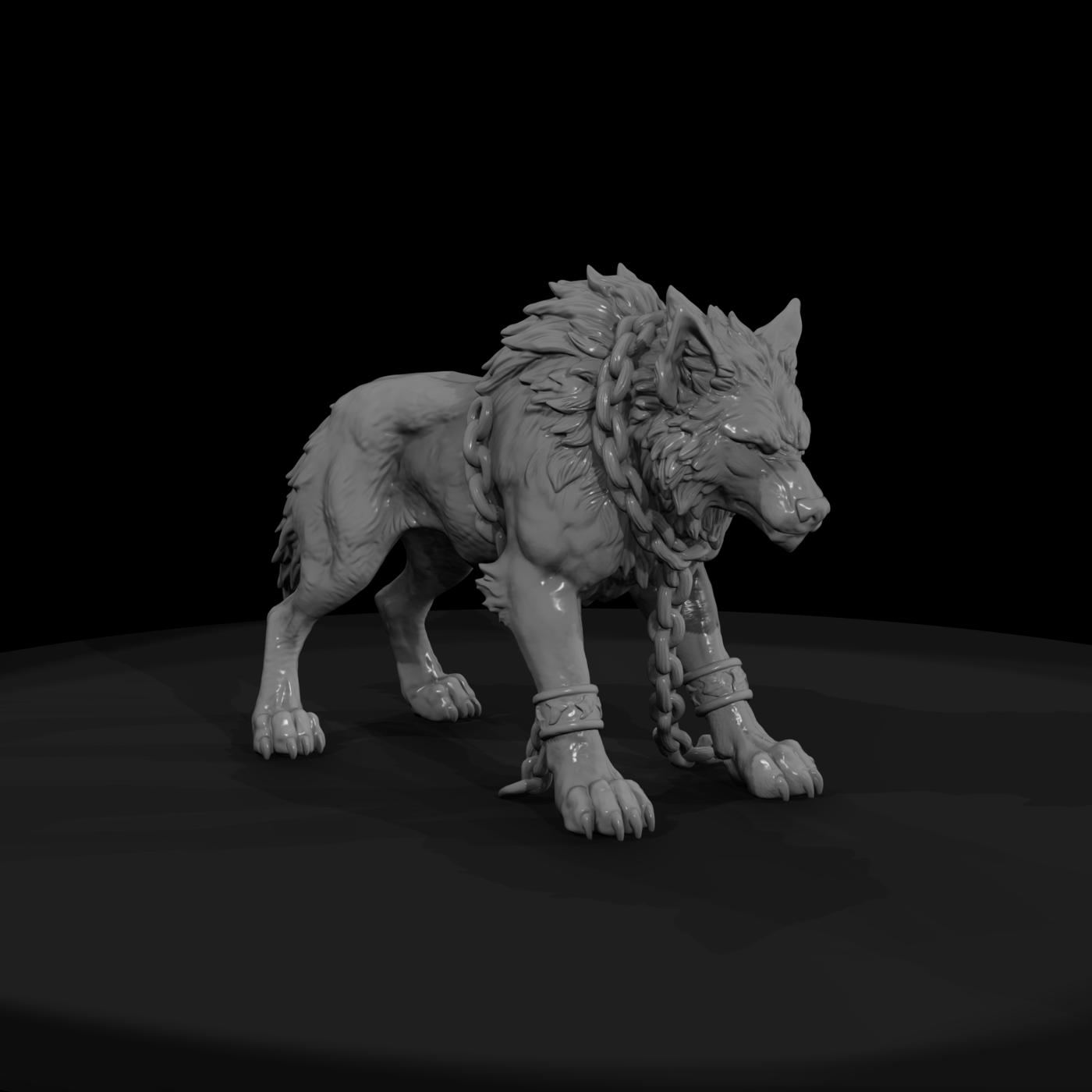 Myth 0325 Mythology Fenrir Miniature Figure