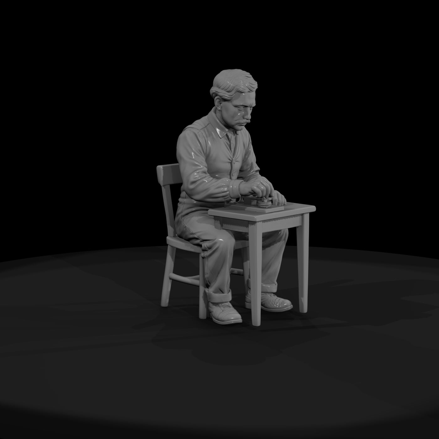 hist-0248-telegraph-operator-miniature-figure