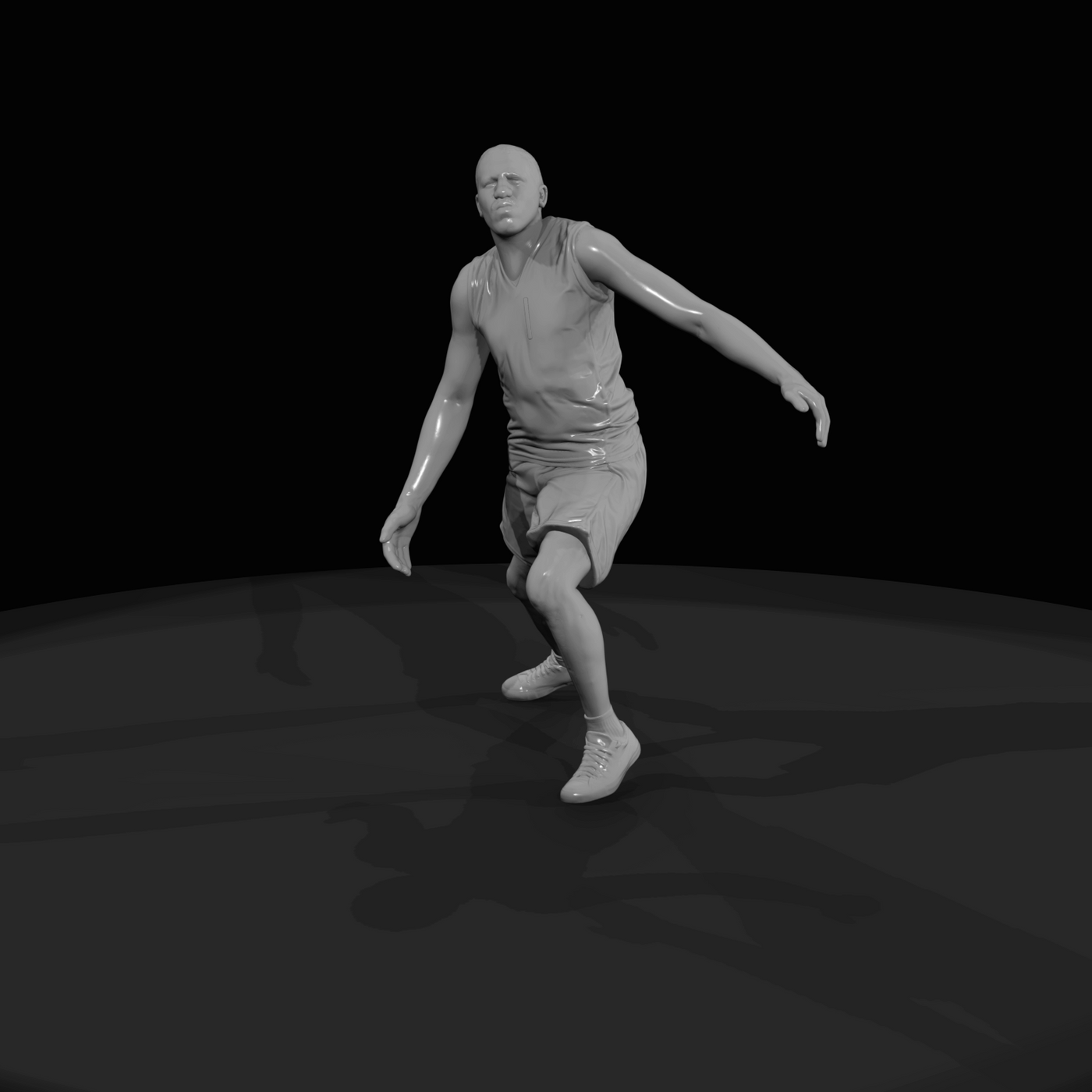 Basketball Player in Action