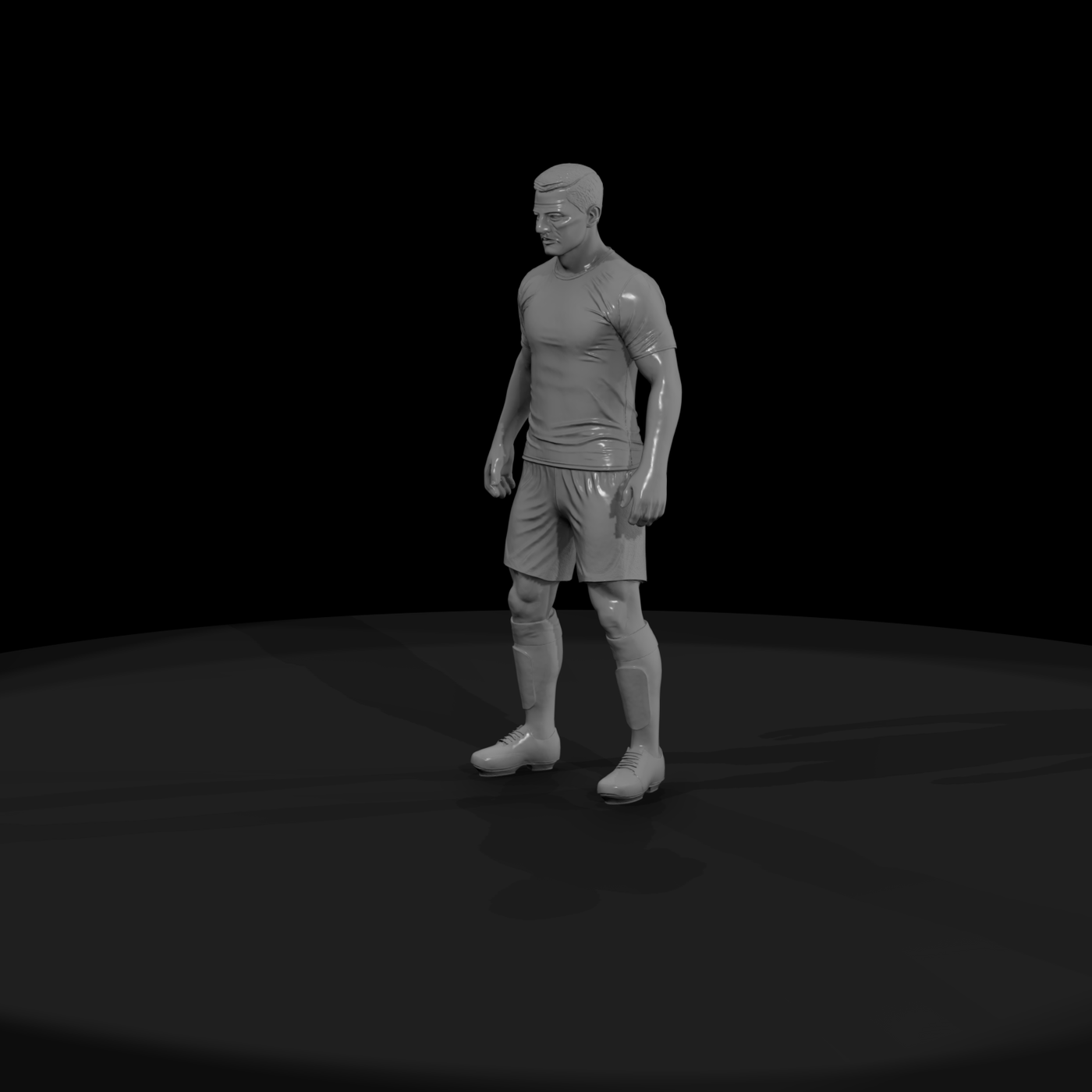 Stylized Male Soccer Player