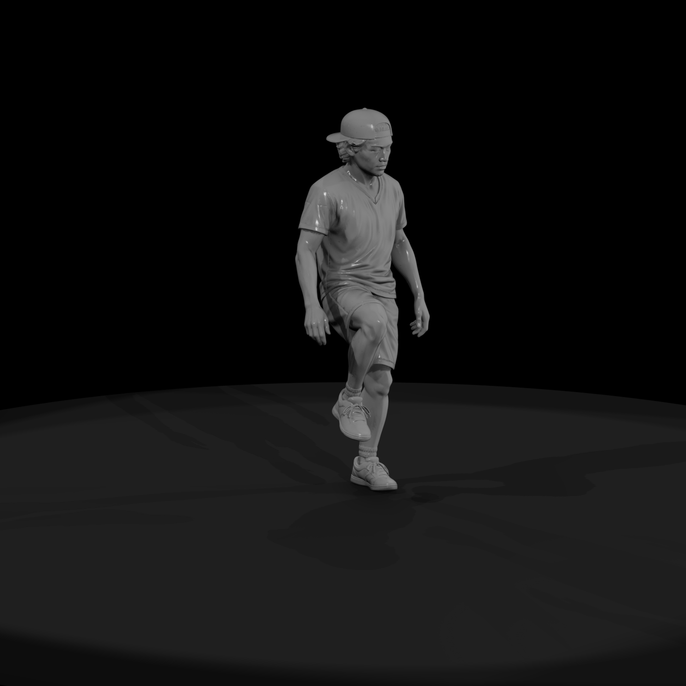 Hacky Sack Player Mid-Kick