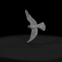 stylized-flying-hawk-miniature-diorama-display-sculpture-464721 — thumbnail 3
