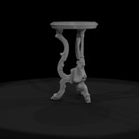 baroque-tripod-accent-side-table-miniature-diorama-prop-536567 — thumbnail 3