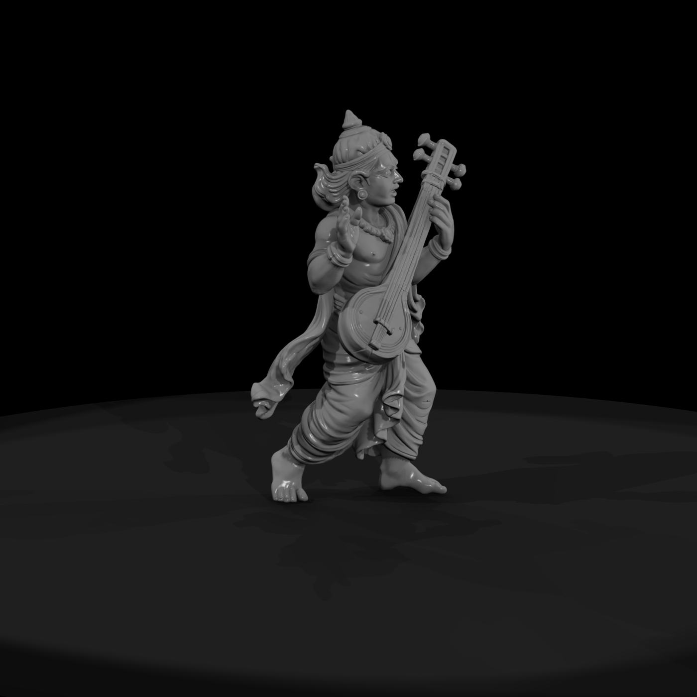 Myth 0436 Mythology Gandharva Musician Miniature F
