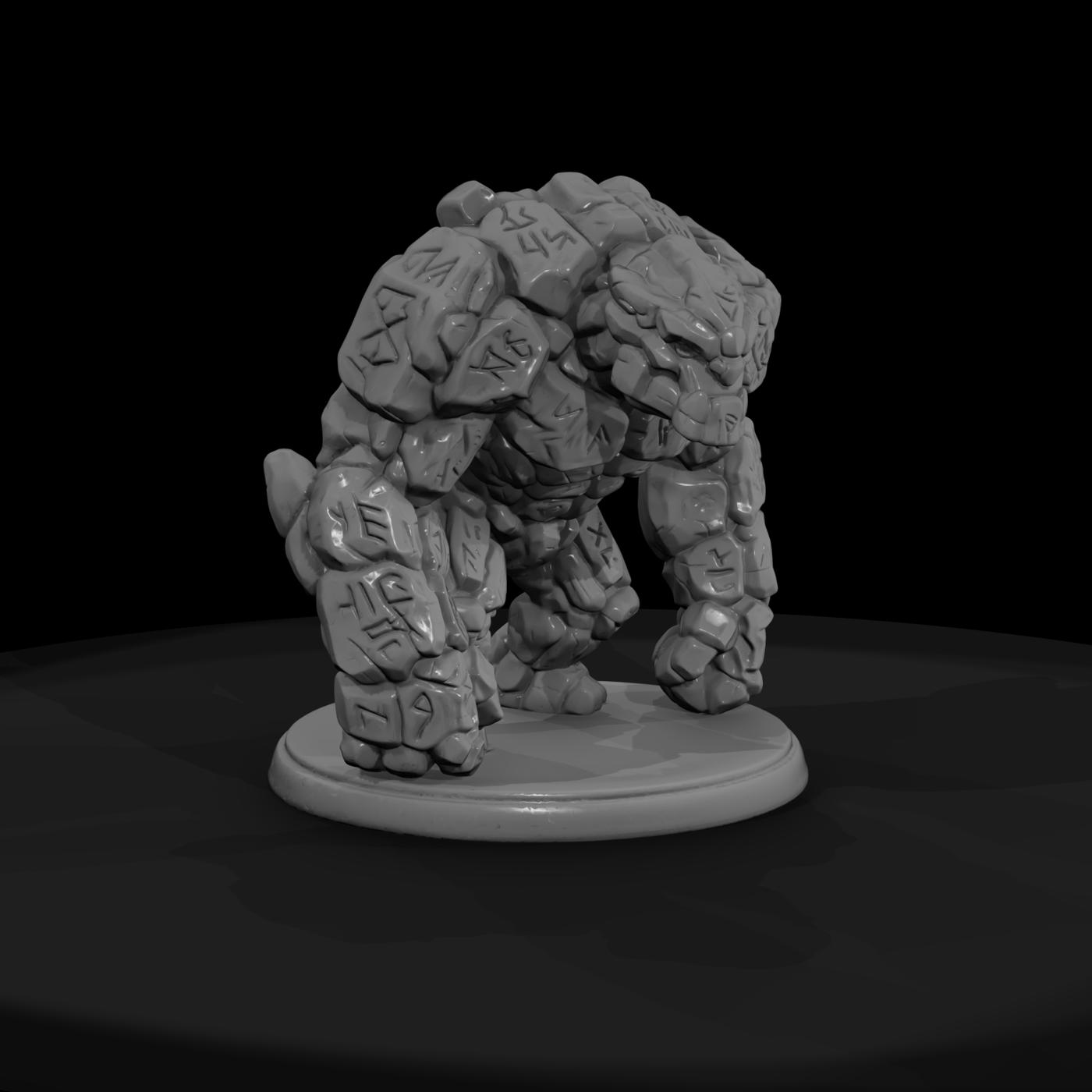 Creature Rune Carved Colossus Beast
