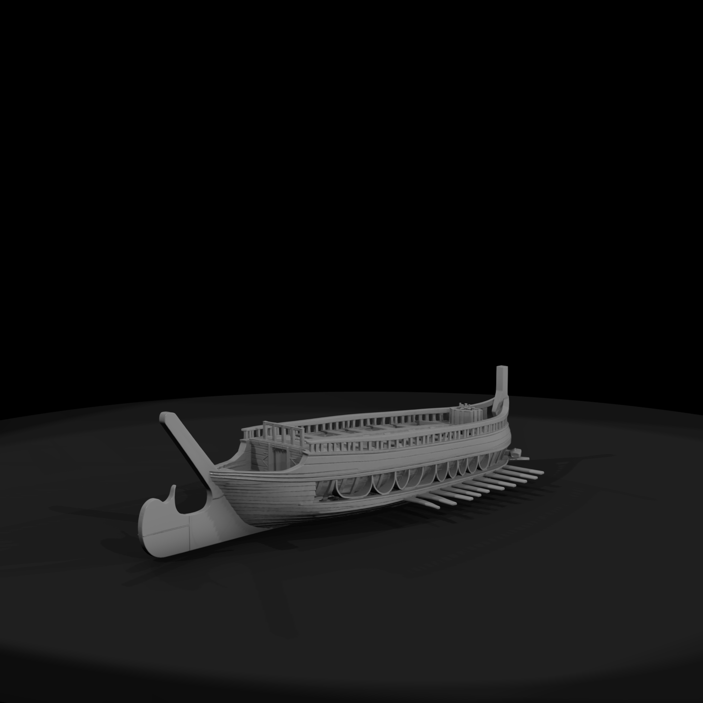 Stylized Ancient Greek Trireme — Ship