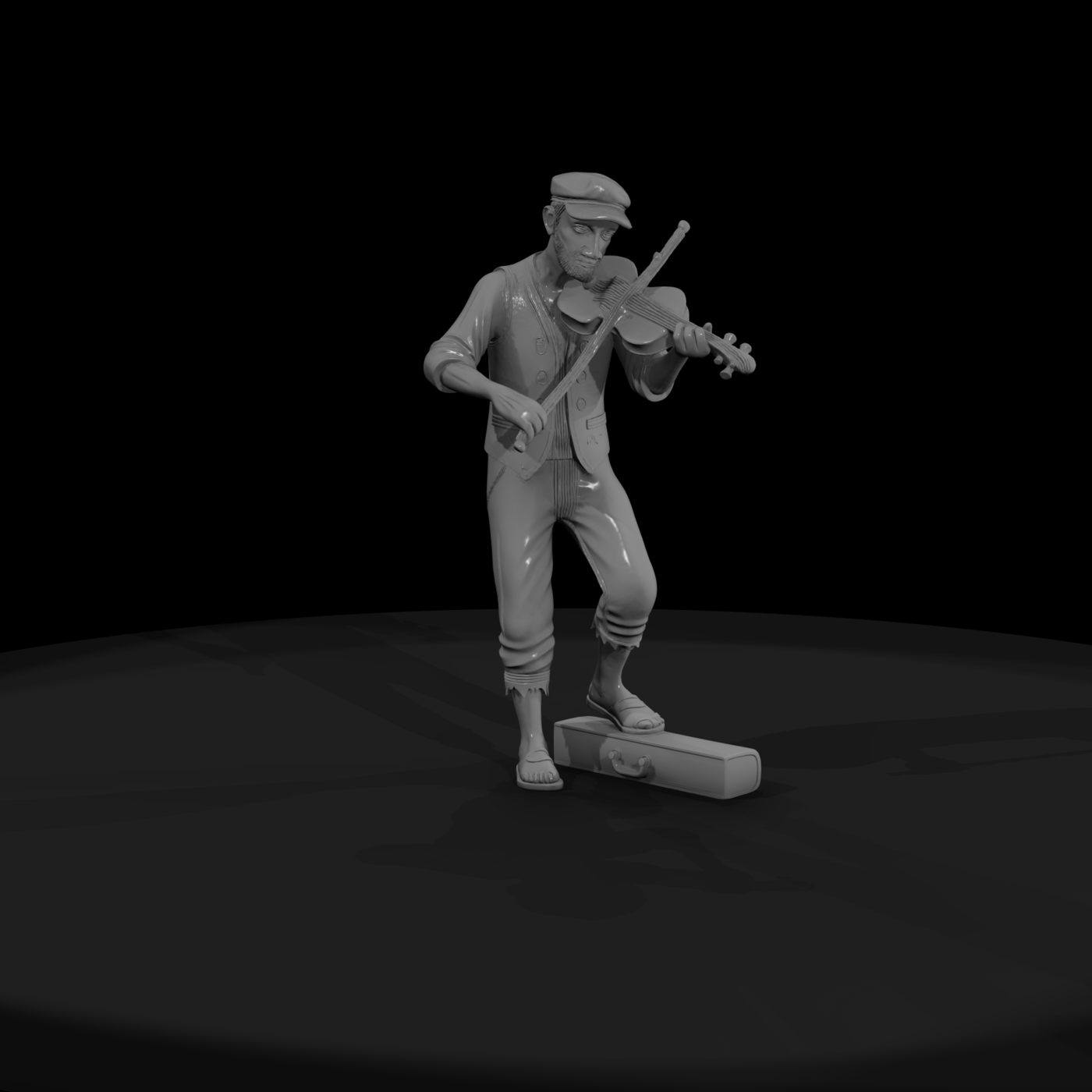 Stylized Street Violinist