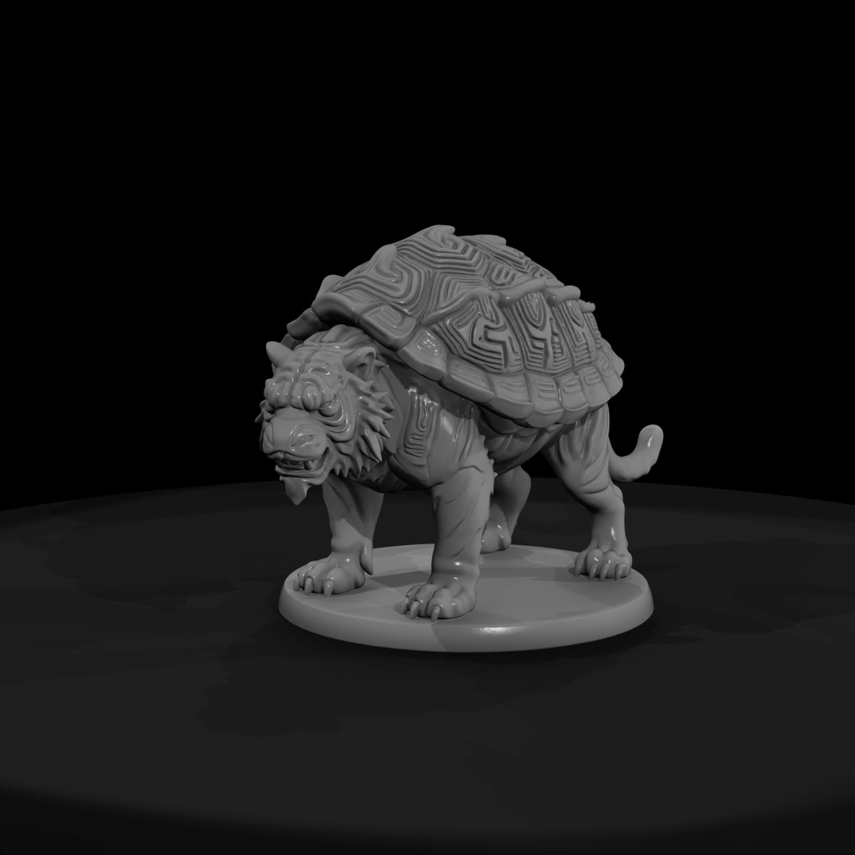 stylized-fantasy-tiger-tortoise-hybrid-miniature-0