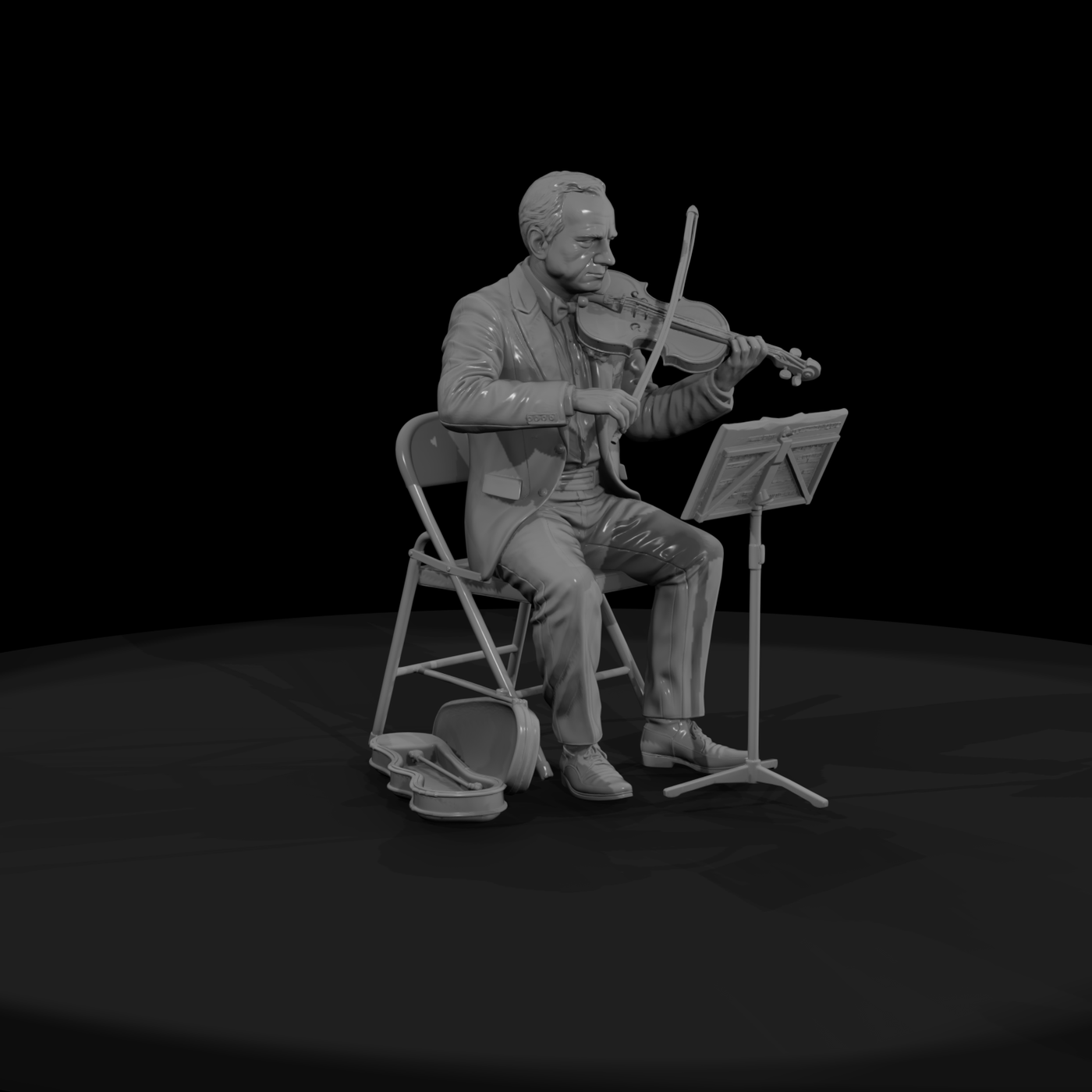 Seated Chamber Musician with Viola