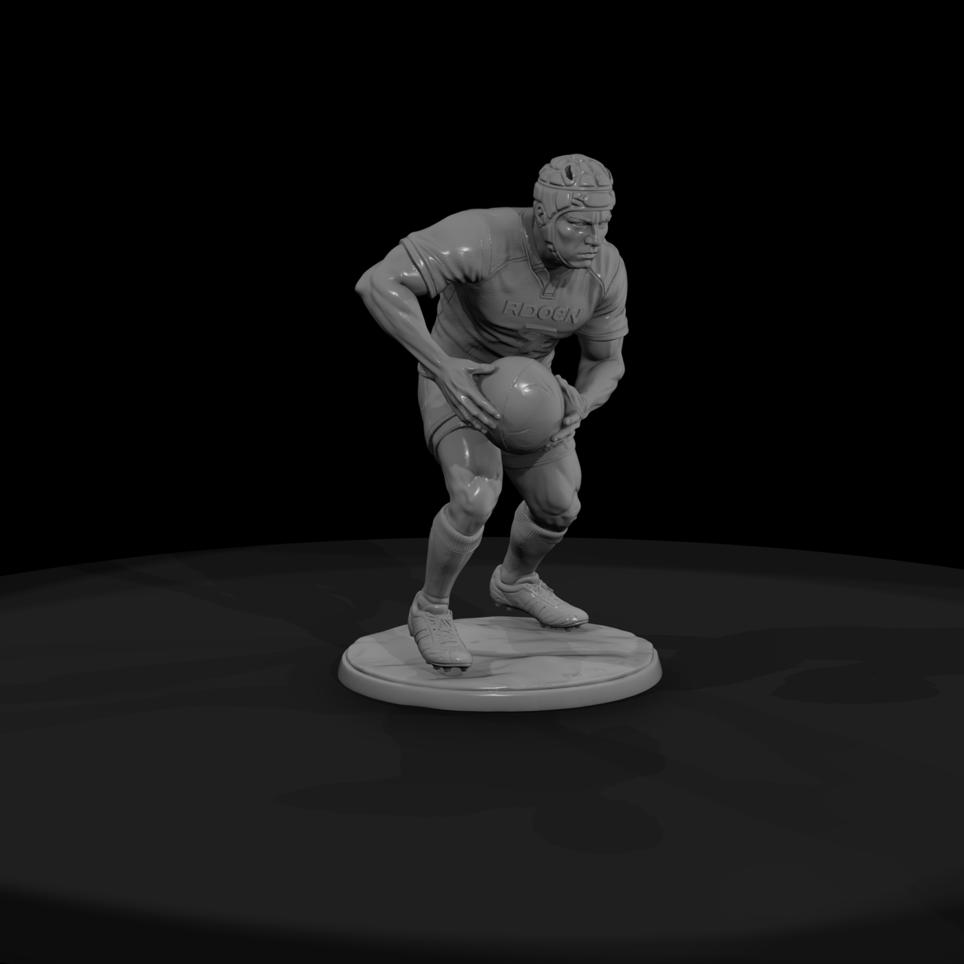 Rugby Forward with Ball