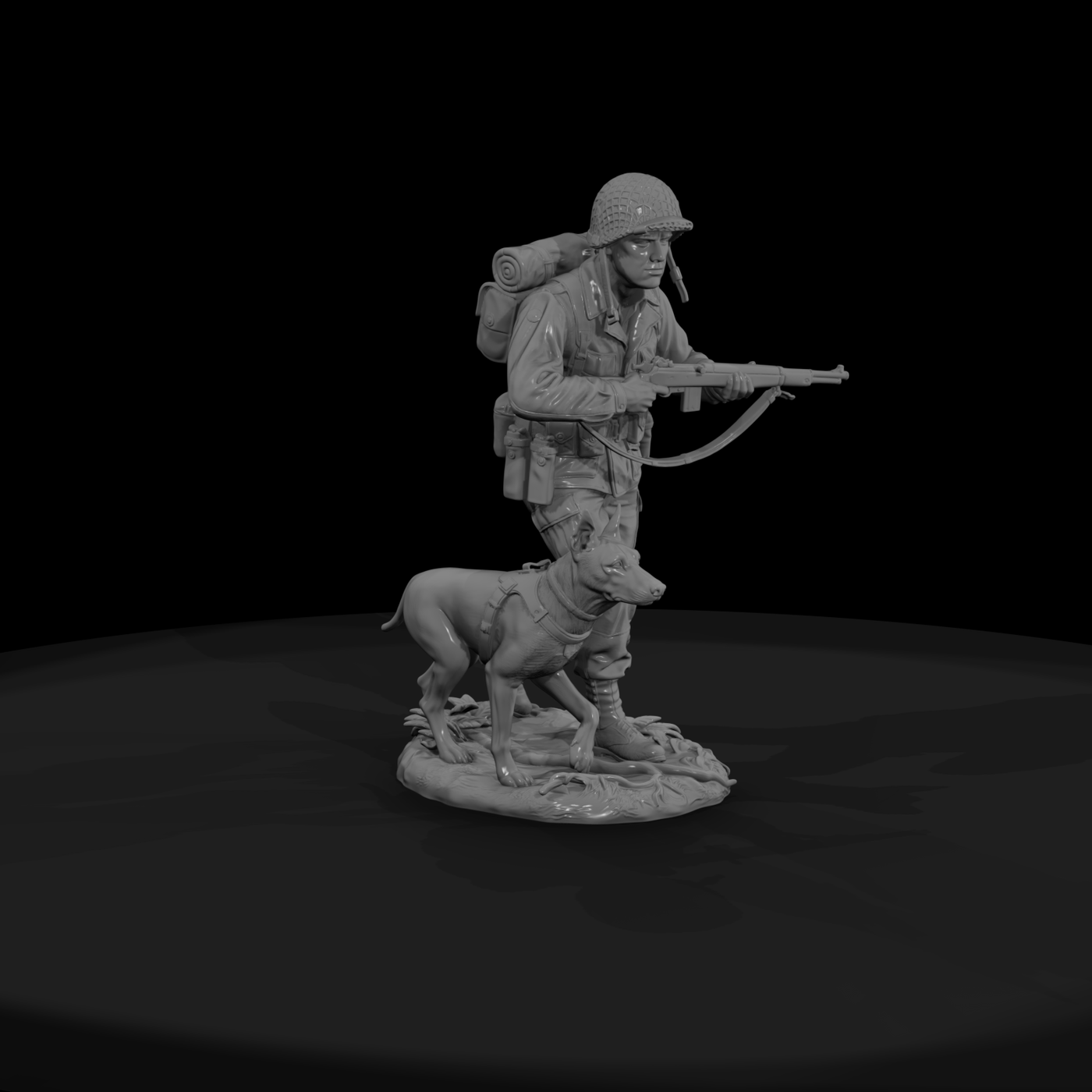 Ww2H 072 United States Marine War Dog Handler