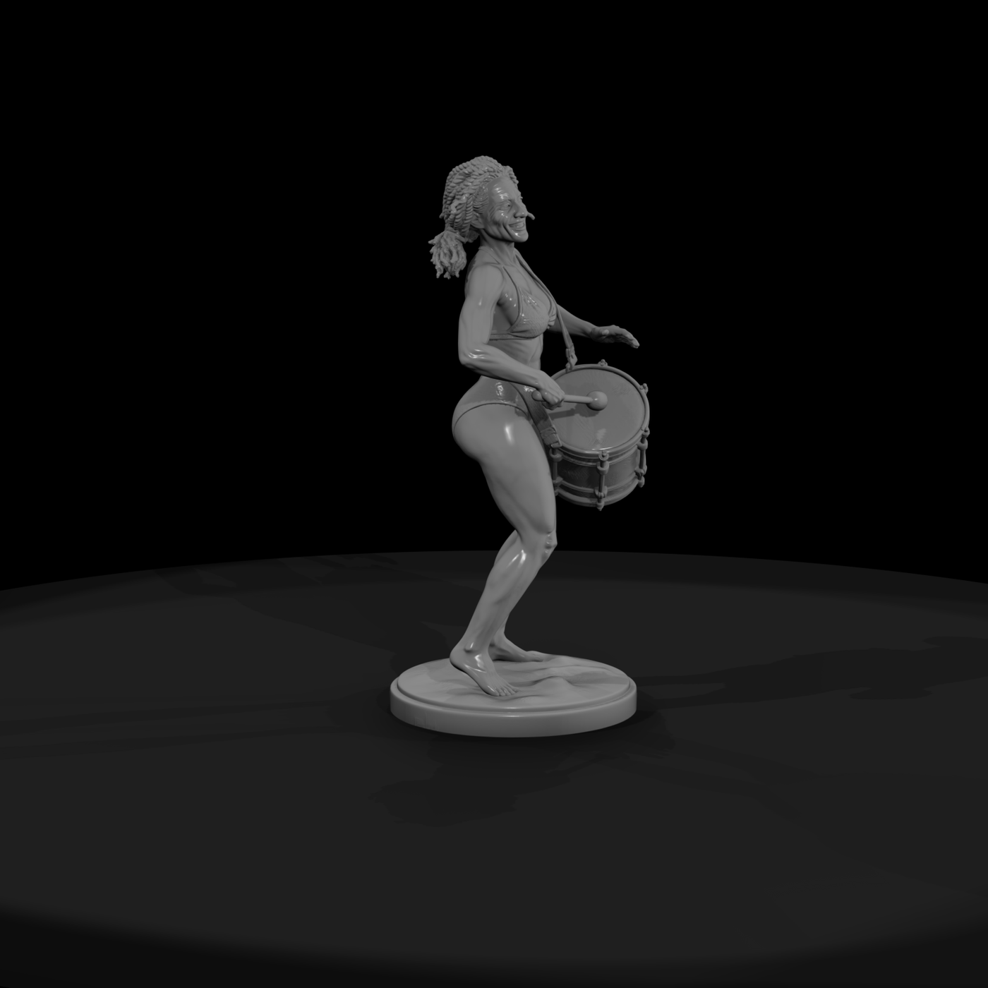 Bch 013 Woman Beach Drummer