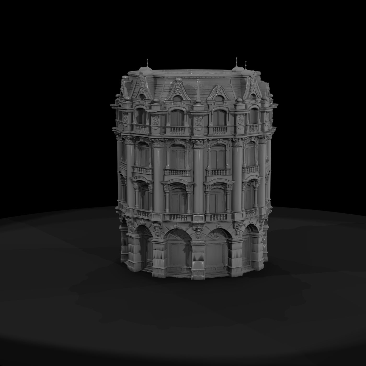 Neoclassical Corner Commercial Building — Modular Facade
