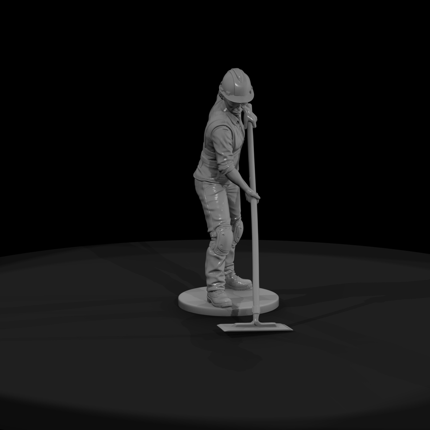 Concrete Finisher Smoothing a Slab
