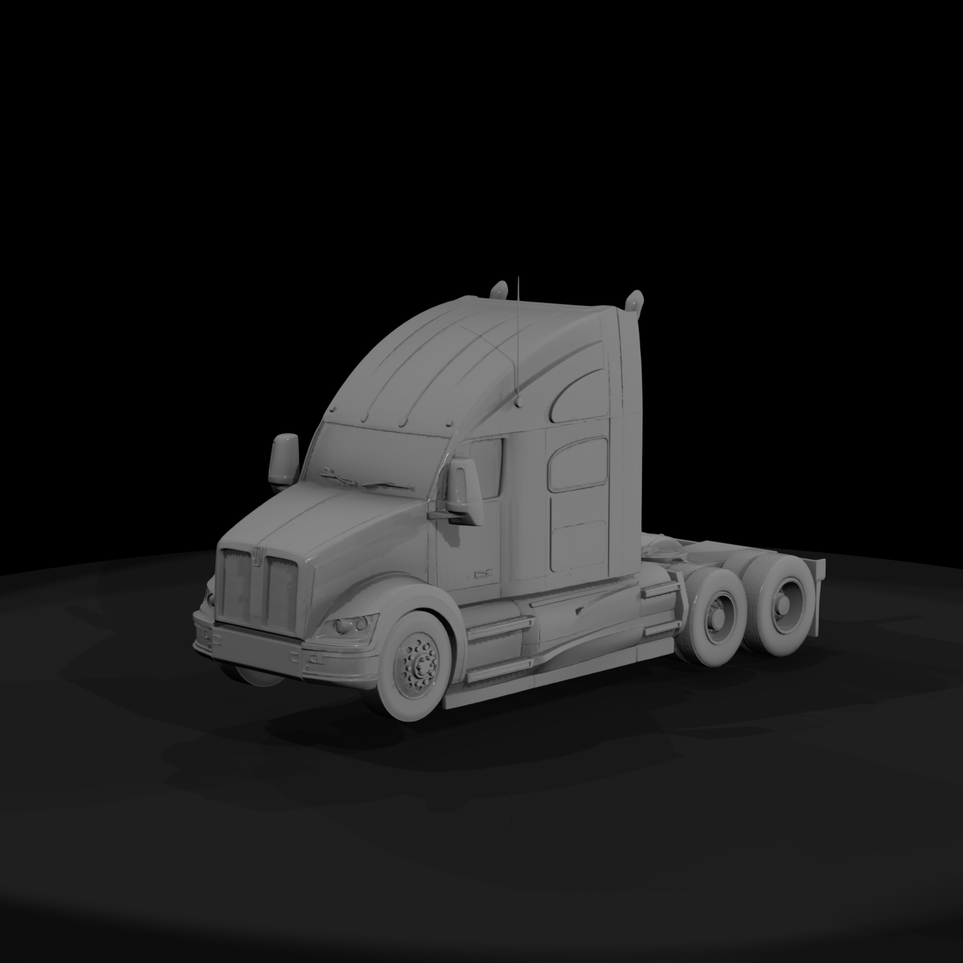 Kenworth-style Semi Truck Cab