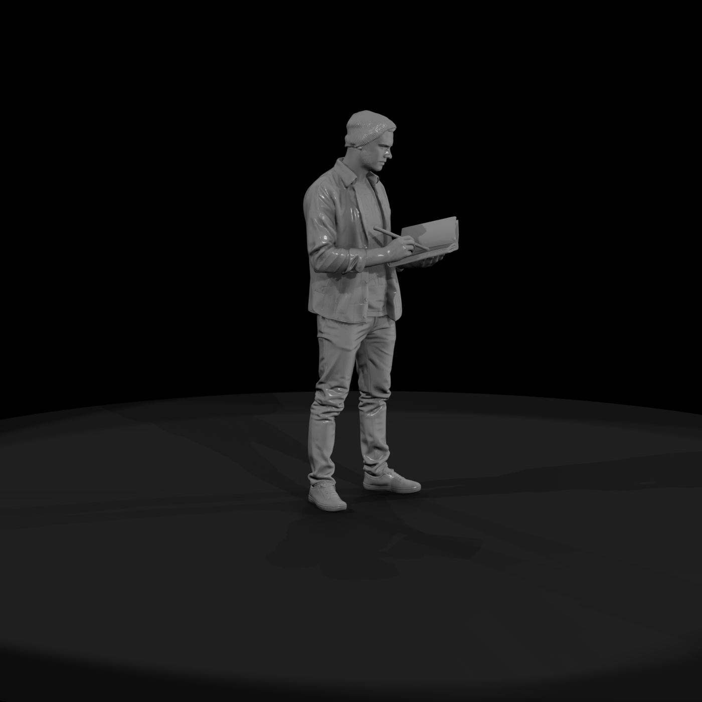 Modern Graphic Designer — Sketchbook Pose