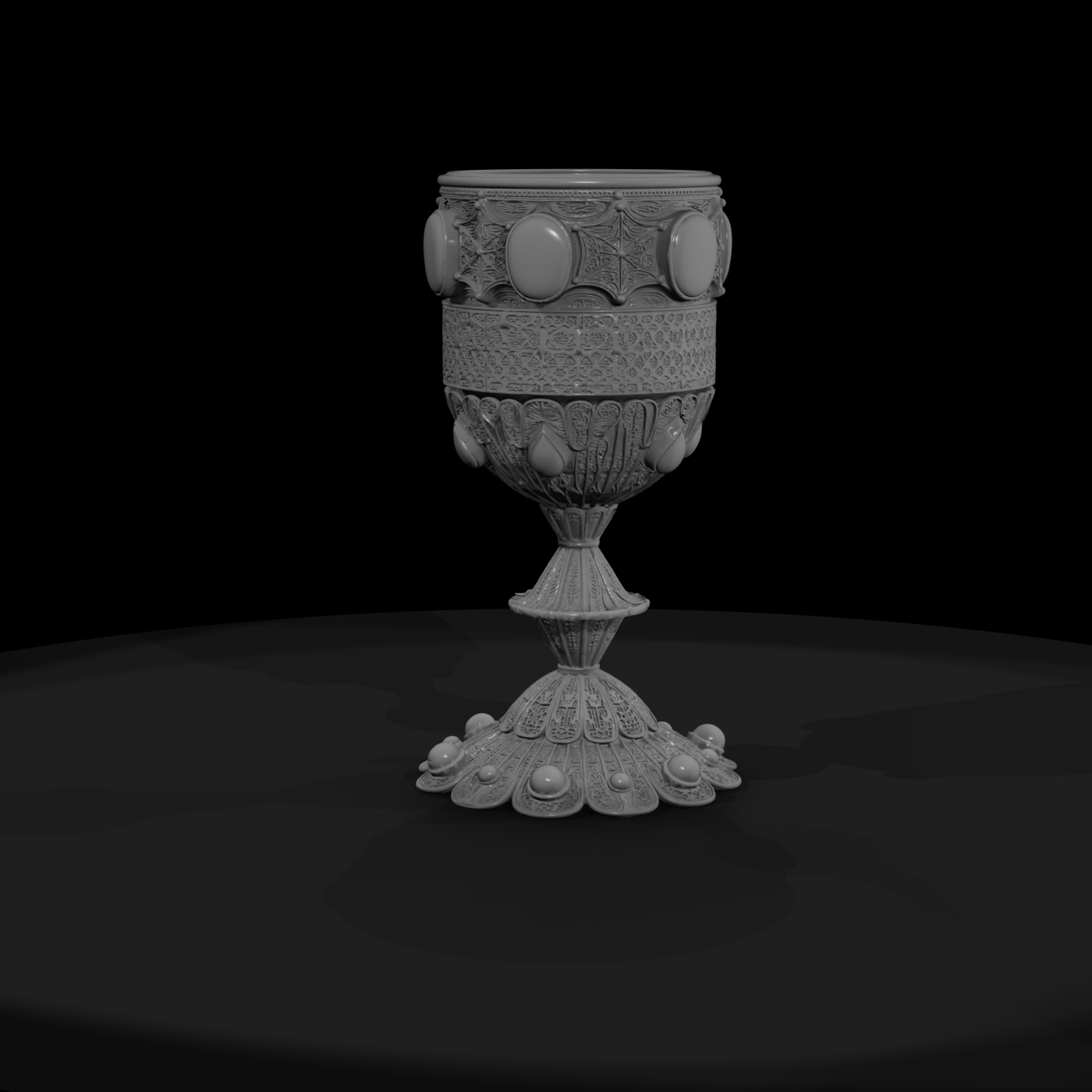 Ornate Filigree Royal Chalice — Fantasy Goblet