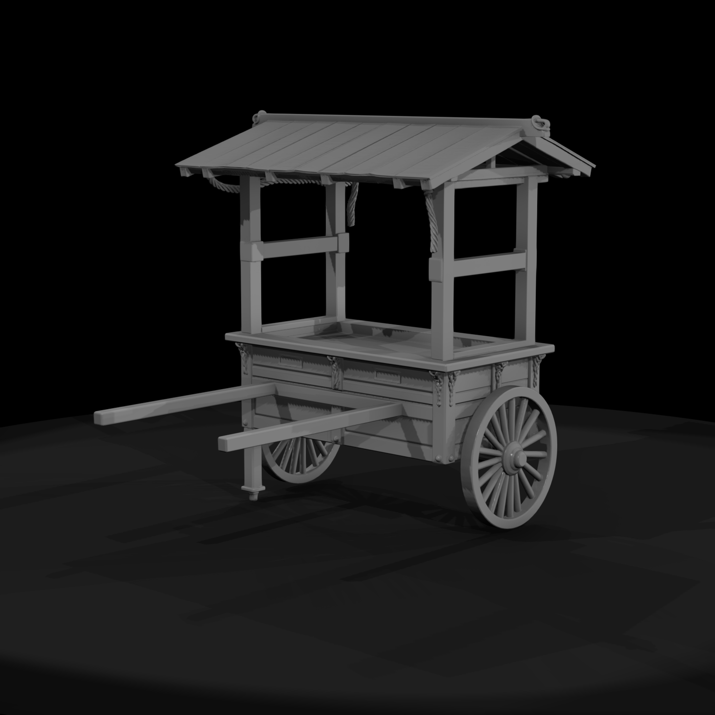 Traditional Japanese Vendor Cart (Yatai)