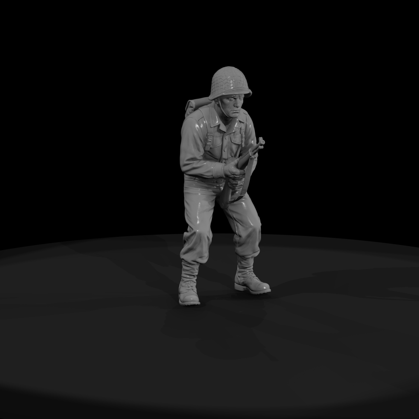 WWII US Army Rifleman on Guard