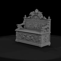 baroque-carved-royal-bench-ornate-diorama-seat-ho-1-87-875329 — thumbnail 3