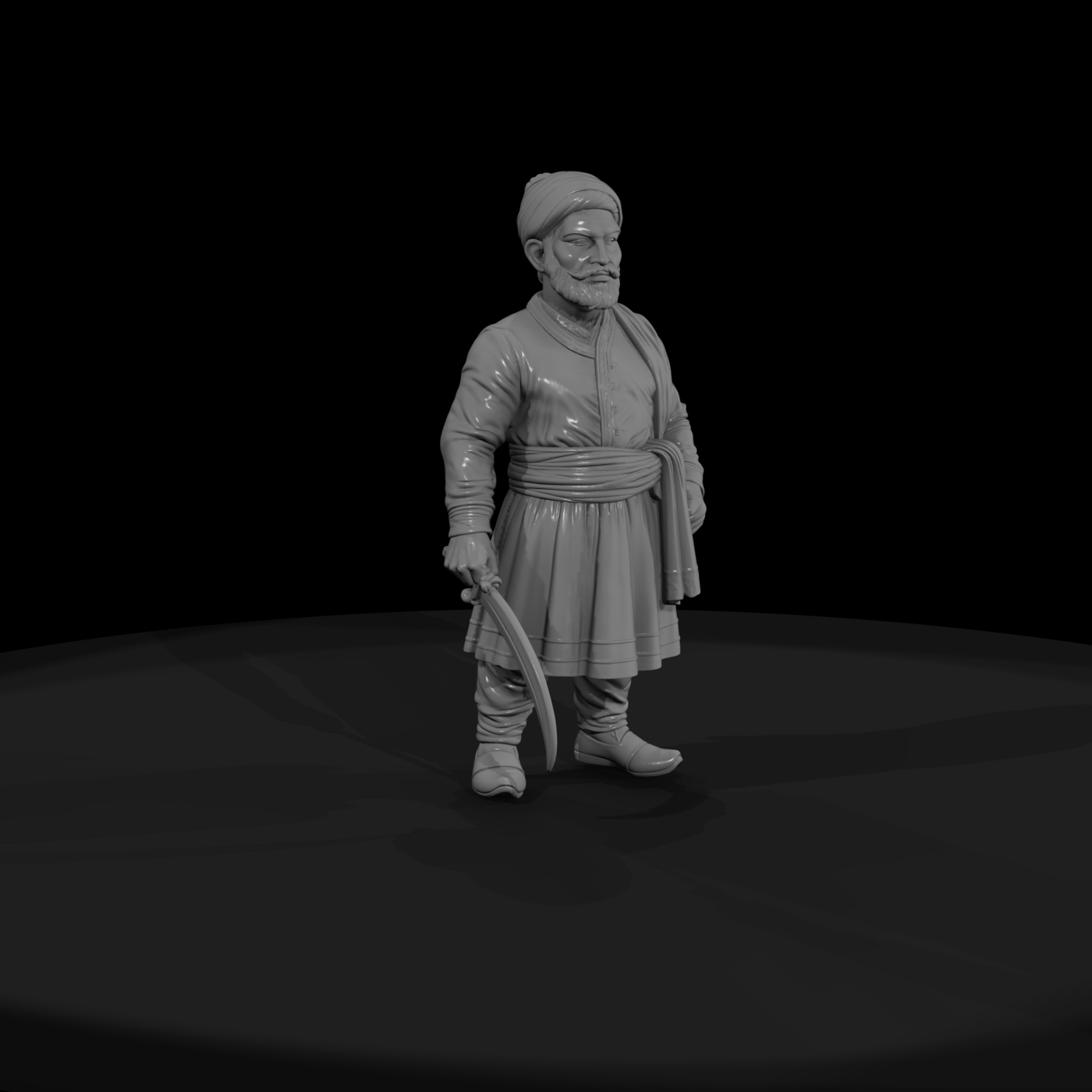 Hist 0113 Historical Shivaji Miniature Figure