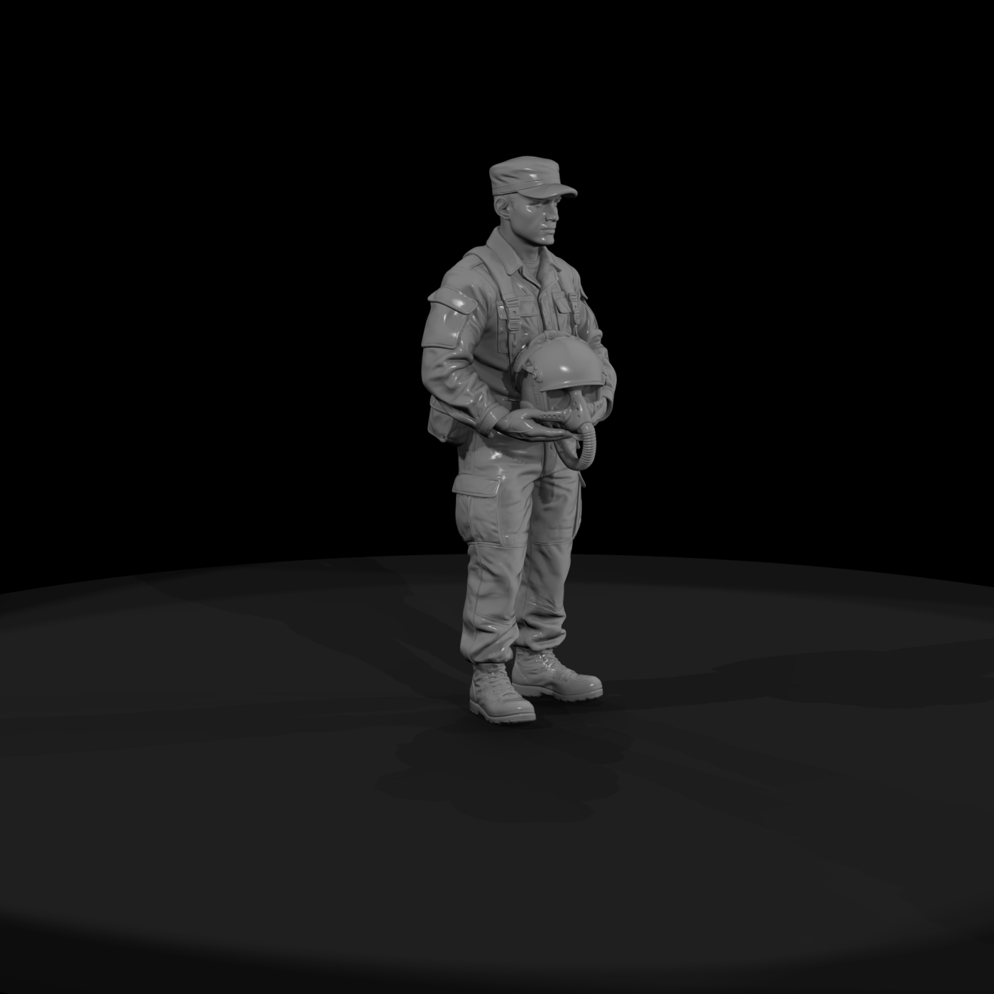 Modern U.S. Air Force Pilot with Helmet